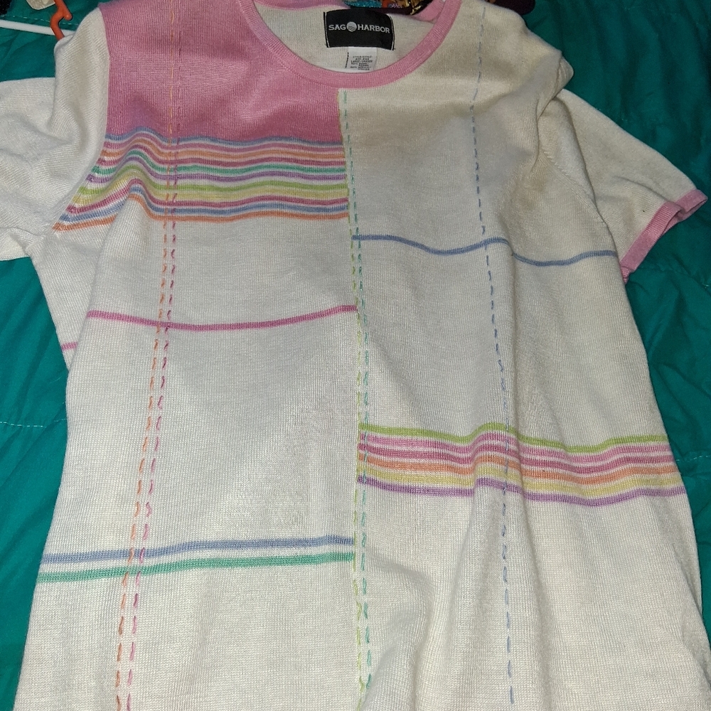 Sag Harbor Kids Multicolor Striped Shirt